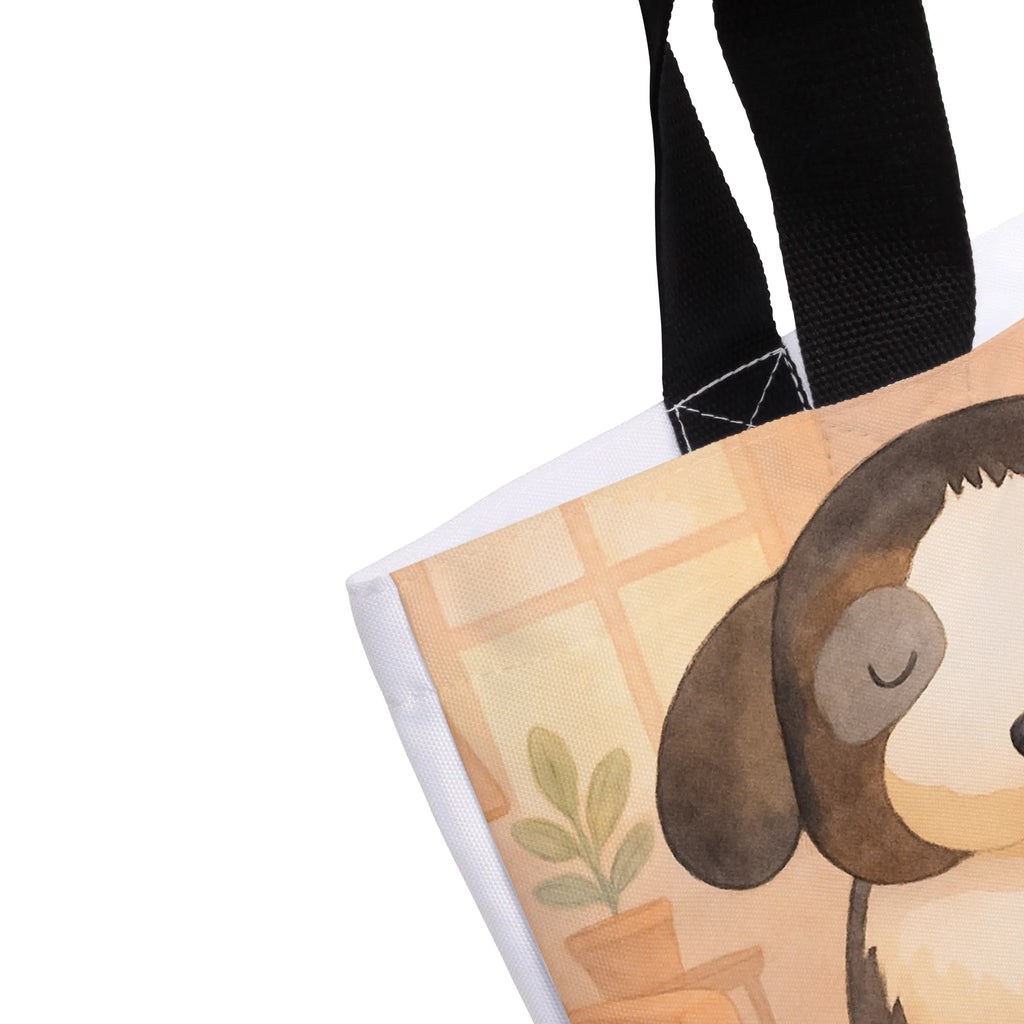 Shopper Hund Entspannen Design Beutel, Einkaufstasche, Tasche, Strandtasche, Einkaufsbeutel, Shopper, Schultasche, Freizeittasche, Tragebeutel, Schulbeutel, Alltagstasche, Hund, Hundemotiv, Haustier, Hunderasse, Tierliebhaber, Hundebesitzer, Sprüche, schwarzer Hund, Hundeliebe, Liebe, Hundeglück
