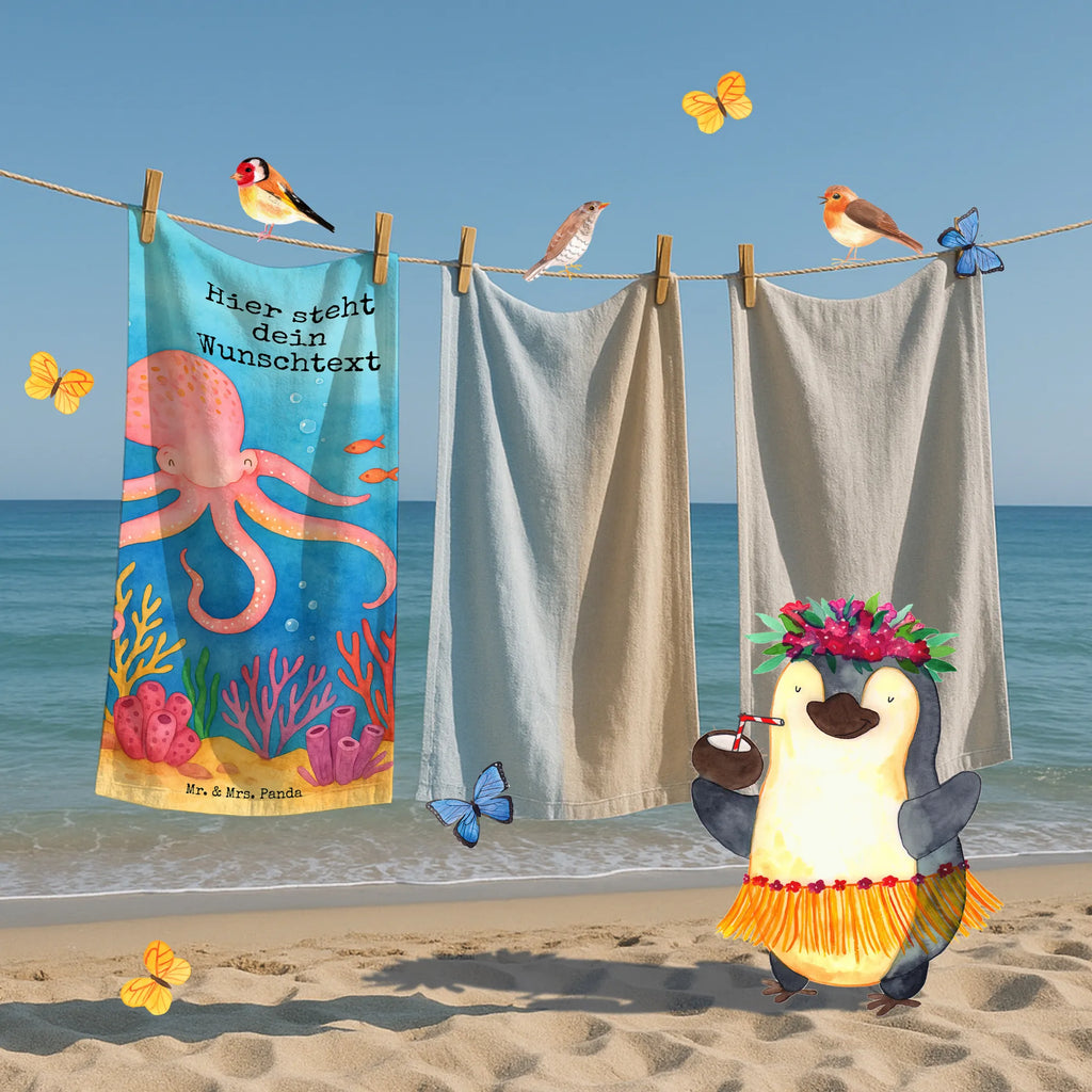 Personalisiertes Badehandtuch Tintenfisch Design Kinder Handtuch mit Namen, Duschtuch mit Namen, Saunatuch mit Namen, Personalisiertes Handtuch, Personalisiertes Badetuch, Badetuch mit Namen, Strandtuch mit Namen, Tiermotive, Gute Laune, lustige Sprüche, Tiere, Arme, Meer, Tintenfisch, Wasser, Ozean, Meerestier, Krake