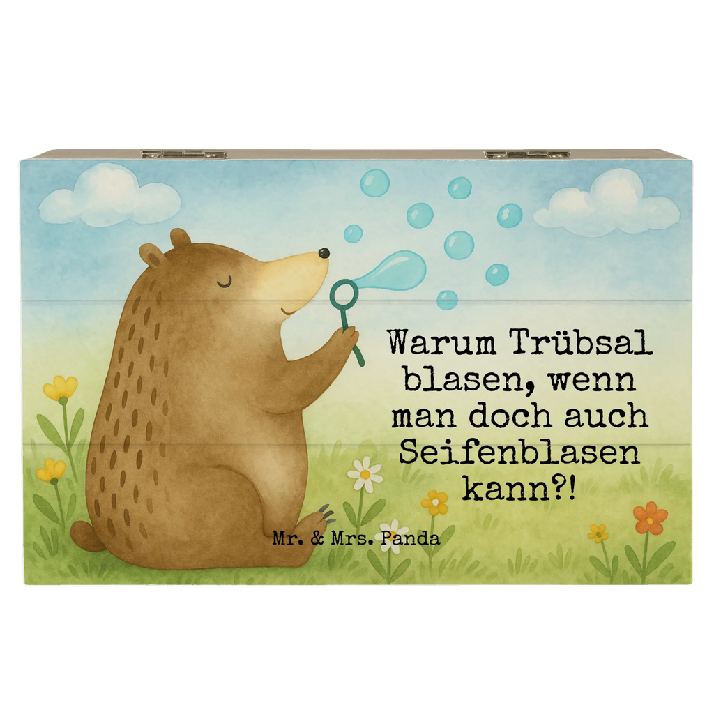 Wooden chest bear soap bubbles Design Holzkiste, Kiste, Schatzkiste, Truhe, Schatulle, XXL, Erinnerungsbox, Erinnerungskiste, Dekokiste, Aufbewahrungsbox, Geschenkbox, Geschenkdose, Bär, Teddy, Teddybär, Seifenblasen Bär Lustig Sein Glücklich Traurig Happy