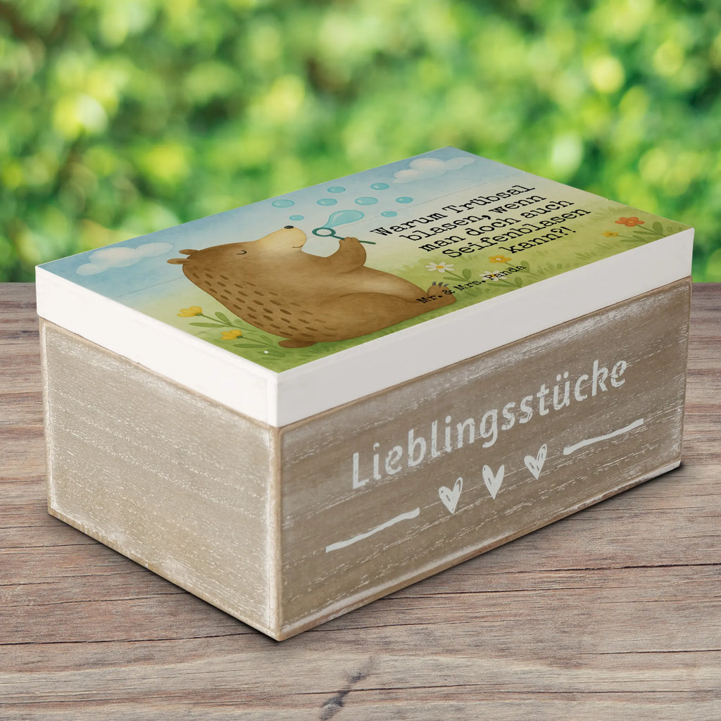 Wooden chest bear soap bubbles Design Holzkiste, Kiste, Schatzkiste, Truhe, Schatulle, XXL, Erinnerungsbox, Erinnerungskiste, Dekokiste, Aufbewahrungsbox, Geschenkbox, Geschenkdose, Bär, Teddy, Teddybär, Seifenblasen Bär Lustig Sein Glücklich Traurig Happy