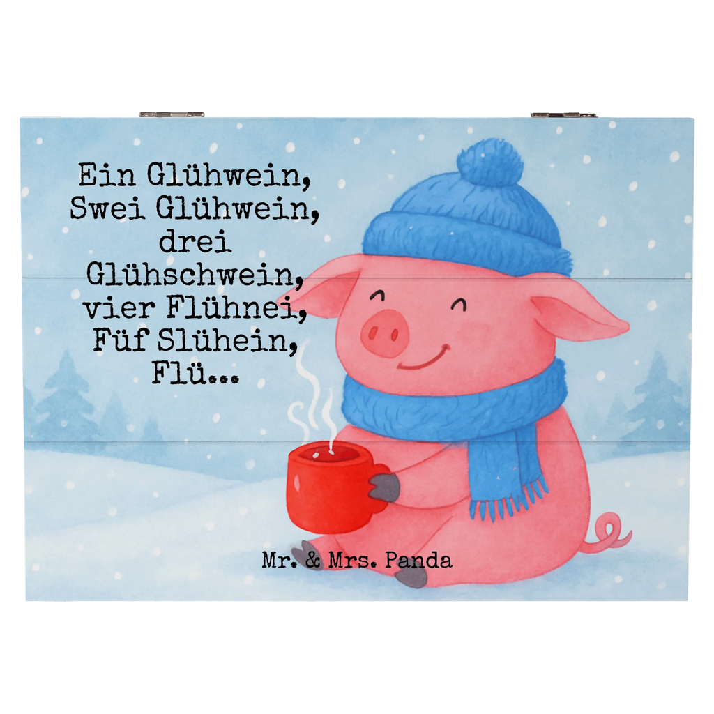 Holzkiste Schweinchen Glühwein Design Holzkiste, Kiste, Schatzkiste, Truhe, Schatulle, XXL, Erinnerungsbox, Erinnerungskiste, Dekokiste, Aufbewahrungsbox, Geschenkbox, Geschenkdose, Winter, Weihnachten, Weihnachtsdeko, Nikolaus, Advent, Heiligabend, Wintermotiv, Glühwein, Betrunken, Weihnachtsmarkt, Spruch
