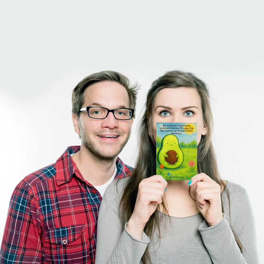 Postkarte Avocado Kern Design
