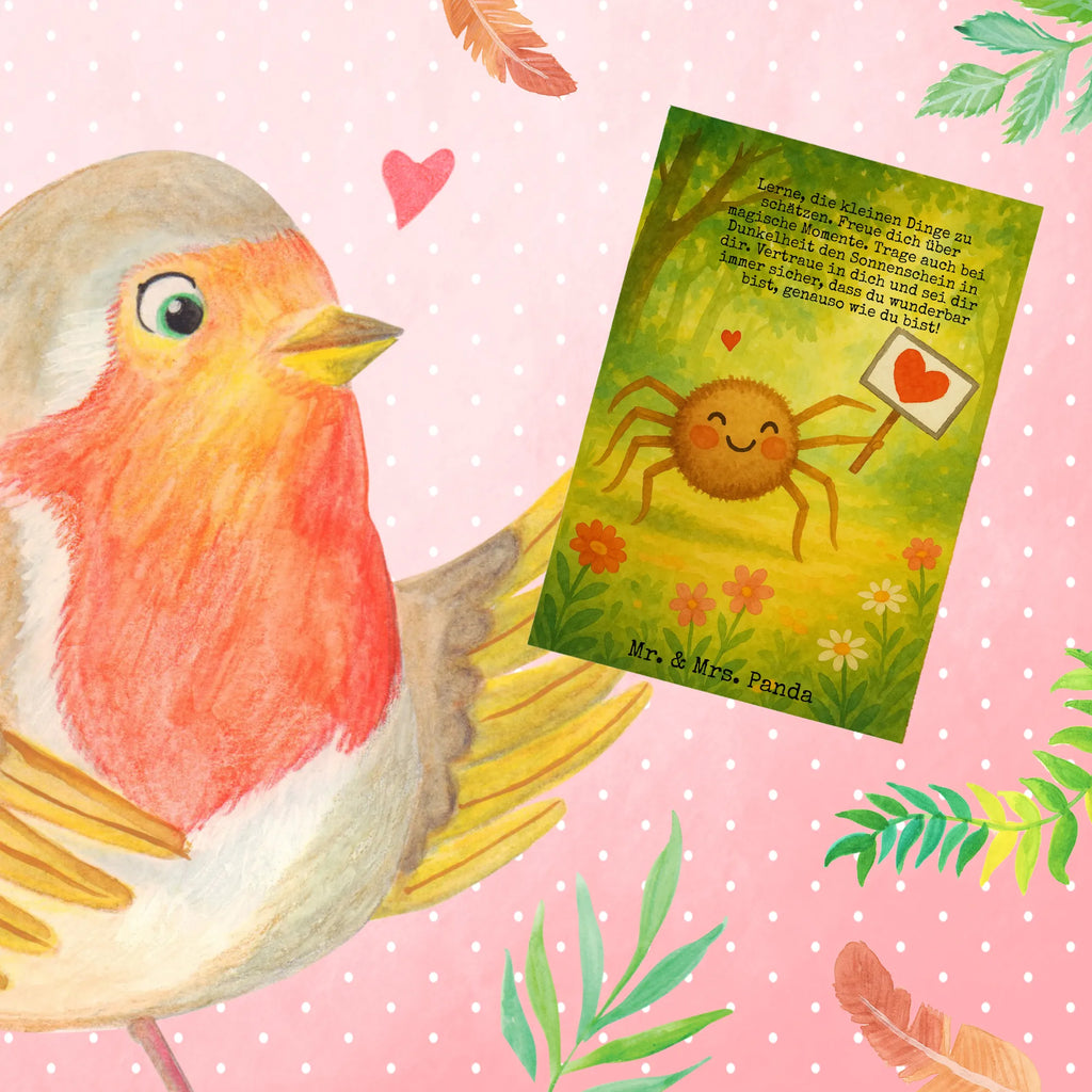 Grußkarte Spinne Agathe Motivation Design Grußkarte, Klappkarte, Einladungskarte, Glückwunschkarte, Hochzeitskarte, Geburtstagskarte, Karte, Ansichtskarten, Spinne Agathe, Spinne, Agathe, Videos, Merchandise, Motivation, Glück, Liebe, Vertrauen, Dankeschön