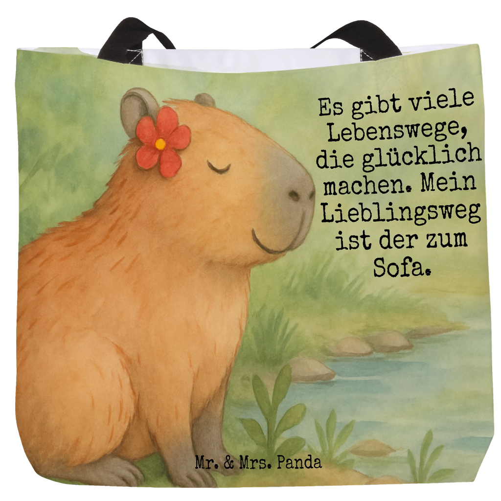 Shopper Capybara Blume Design Freizeittasche, Beutel, Schultasche, Einkaufstasche, Alltagstasche, Shopper, Einkaufsbeutel, Tragebeutel, Strandtasche, Tasche, Schulbeutel, Tiermotive, Gute Laune, lustige Sprüche, Tiere, Capybara