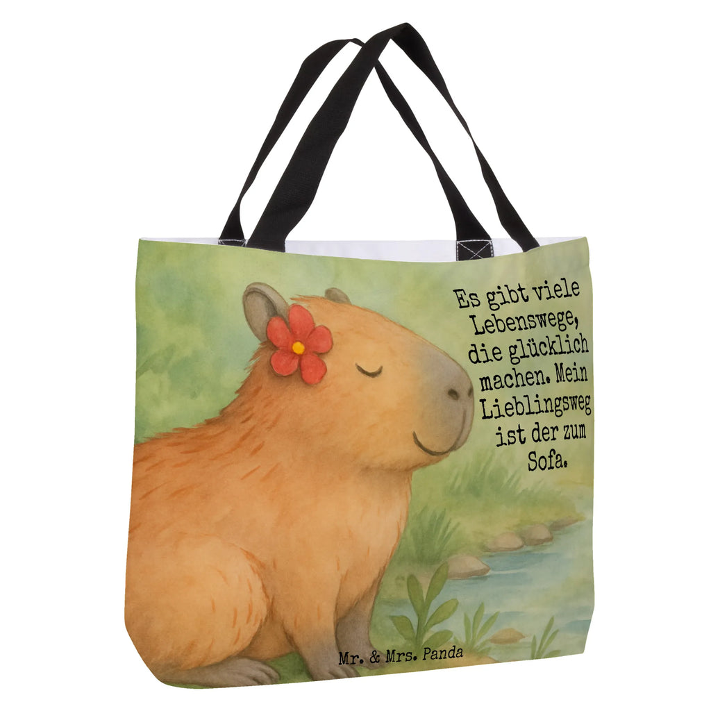 Shopper Capybara Blume Design Freizeittasche, Beutel, Schultasche, Einkaufstasche, Alltagstasche, Shopper, Einkaufsbeutel, Tragebeutel, Strandtasche, Tasche, Schulbeutel, Tiermotive, Gute Laune, lustige Sprüche, Tiere, Capybara