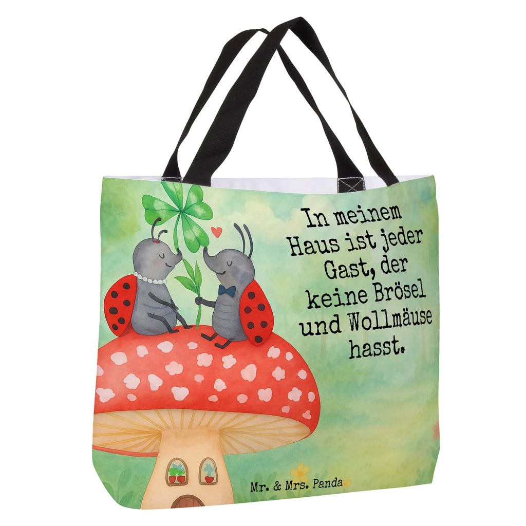 Shopper ladybug toadstool Design Beutel, Einkaufstasche, Tasche, Strandtasche, Einkaufsbeutel, Shopper, Schultasche, Freizeittasche, Tragebeutel, Schulbeutel, Alltagstasche, Tiermotive, Gute Laune, lustige Sprüche, Tiere, Haus, Wohnung, zuhause, Fliegenpilz, Marienkäfer, Fleigenpilzhaus