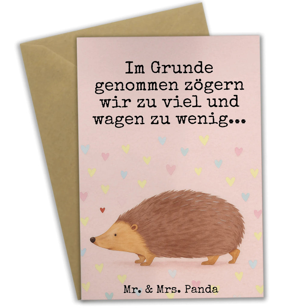 Greetings card Hedgehog hearts Design Grußkarte, Klappkarte, Einladungskarte, Glückwunschkarte, Hochzeitskarte, Geburtstagskarte, Karte, Ansichtskarten, Tiermotive, Gute Laune, lustige Sprüche, Tiere, Liebe, Herz, Herzen, Igel, Vertrauen, Kuss, Leben