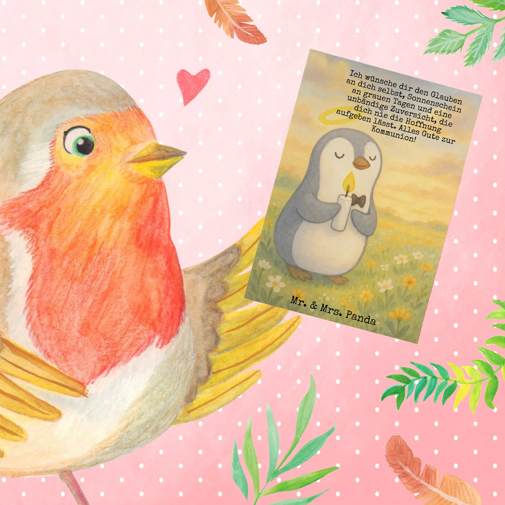 Grußkarte Pinguin Kommunion Design Grußkarte, Klappkarte, Einladungskarte, Glückwunschkarte, Hochzeitskarte, Geburtstagskarte, Karte, Ansichtskarten, Konfirmation, Kommunion, Jugendweihe, Konfirmation Geschenk, Kommunion Geschenk, Kommunion Dankeschön, Glauben, Sonnenschein