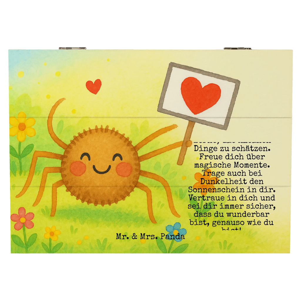 Wooden chest Spider Agatha Motivation Design Holzkiste, Kiste, Schatzkiste, Truhe, Schatulle, XXL, Erinnerungsbox, Erinnerungskiste, Dekokiste, Aufbewahrungsbox, Geschenkbox, Geschenkdose, Spinne Agathe, Spinne, Agathe, Videos, Merchandise, Motivation, Glück, Liebe, Vertrauen, Dankeschön