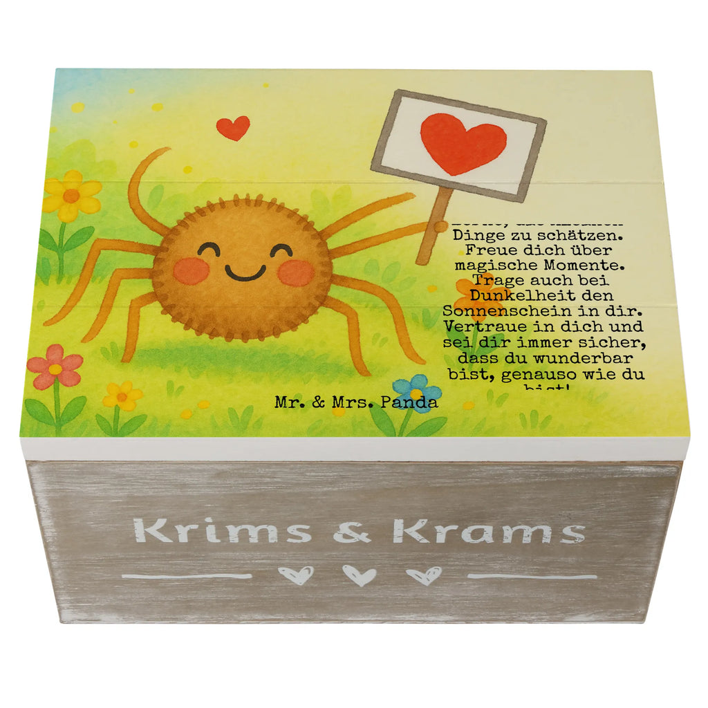 Wooden chest Spider Agatha Motivation Design Holzkiste, Kiste, Schatzkiste, Truhe, Schatulle, XXL, Erinnerungsbox, Erinnerungskiste, Dekokiste, Aufbewahrungsbox, Geschenkbox, Geschenkdose, Spinne Agathe, Spinne, Agathe, Videos, Merchandise, Motivation, Glück, Liebe, Vertrauen, Dankeschön