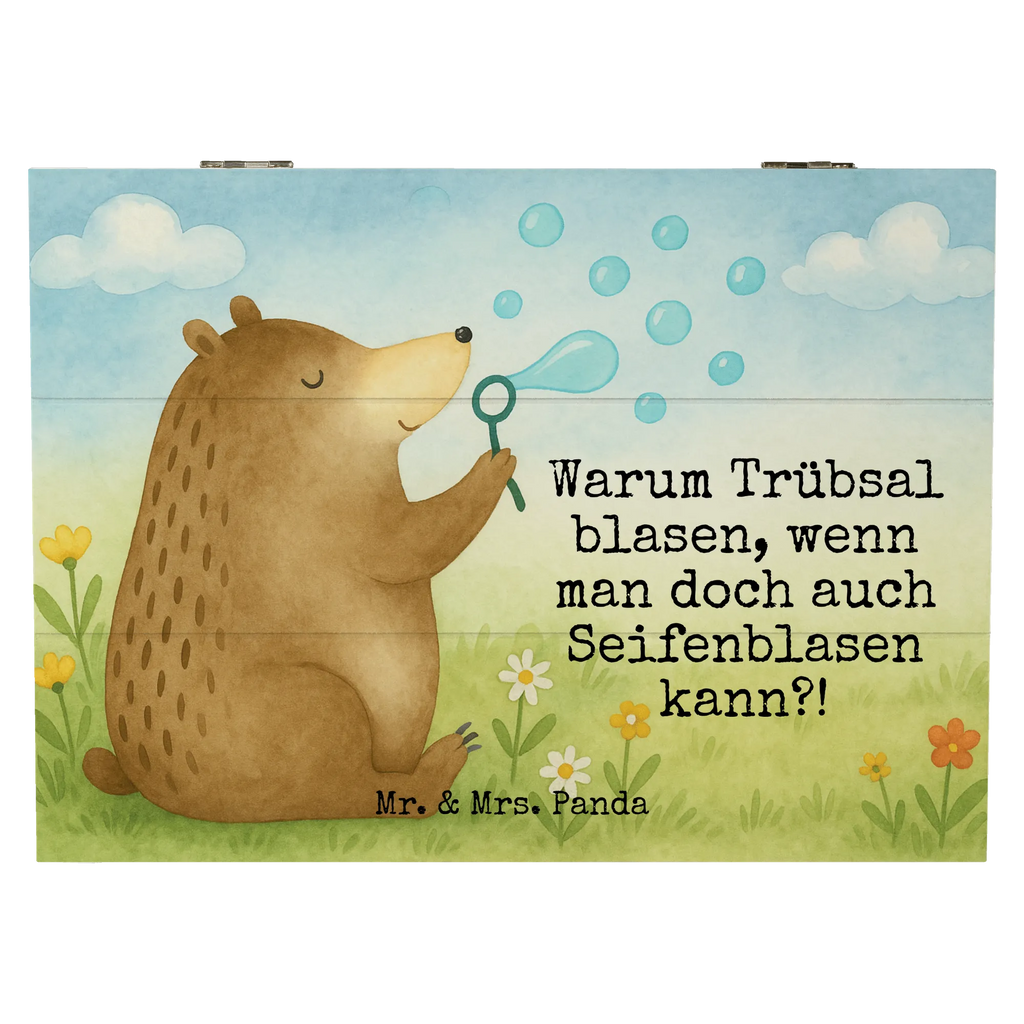 Wooden chest bear soap bubbles Design Holzkiste, Kiste, Schatzkiste, Truhe, Schatulle, XXL, Erinnerungsbox, Erinnerungskiste, Dekokiste, Aufbewahrungsbox, Geschenkbox, Geschenkdose, Bär, Teddy, Teddybär, Seifenblasen Bär Lustig Sein Glücklich Traurig Happy