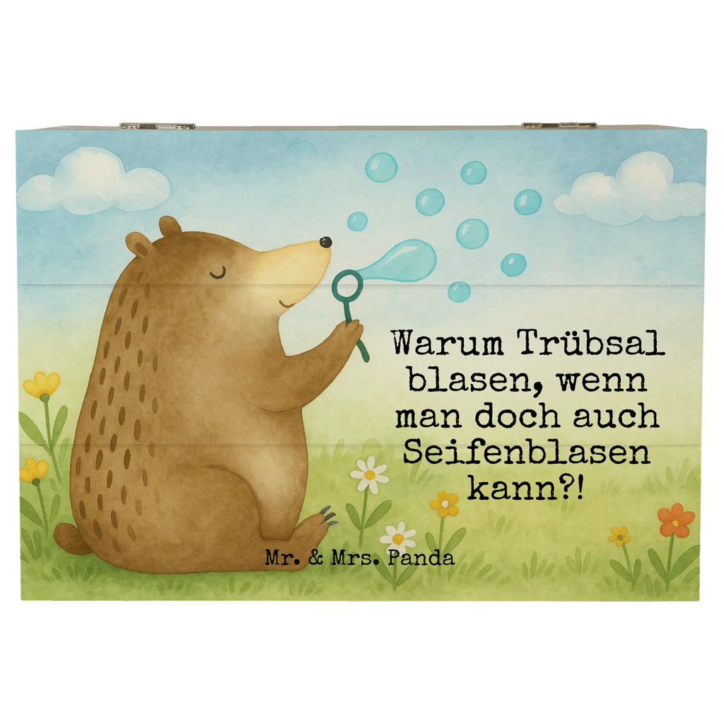 Wooden chest bear soap bubbles Design Holzkiste, Kiste, Schatzkiste, Truhe, Schatulle, XXL, Erinnerungsbox, Erinnerungskiste, Dekokiste, Aufbewahrungsbox, Geschenkbox, Geschenkdose, Bär, Teddy, Teddybär, Seifenblasen Bär Lustig Sein Glücklich Traurig Happy