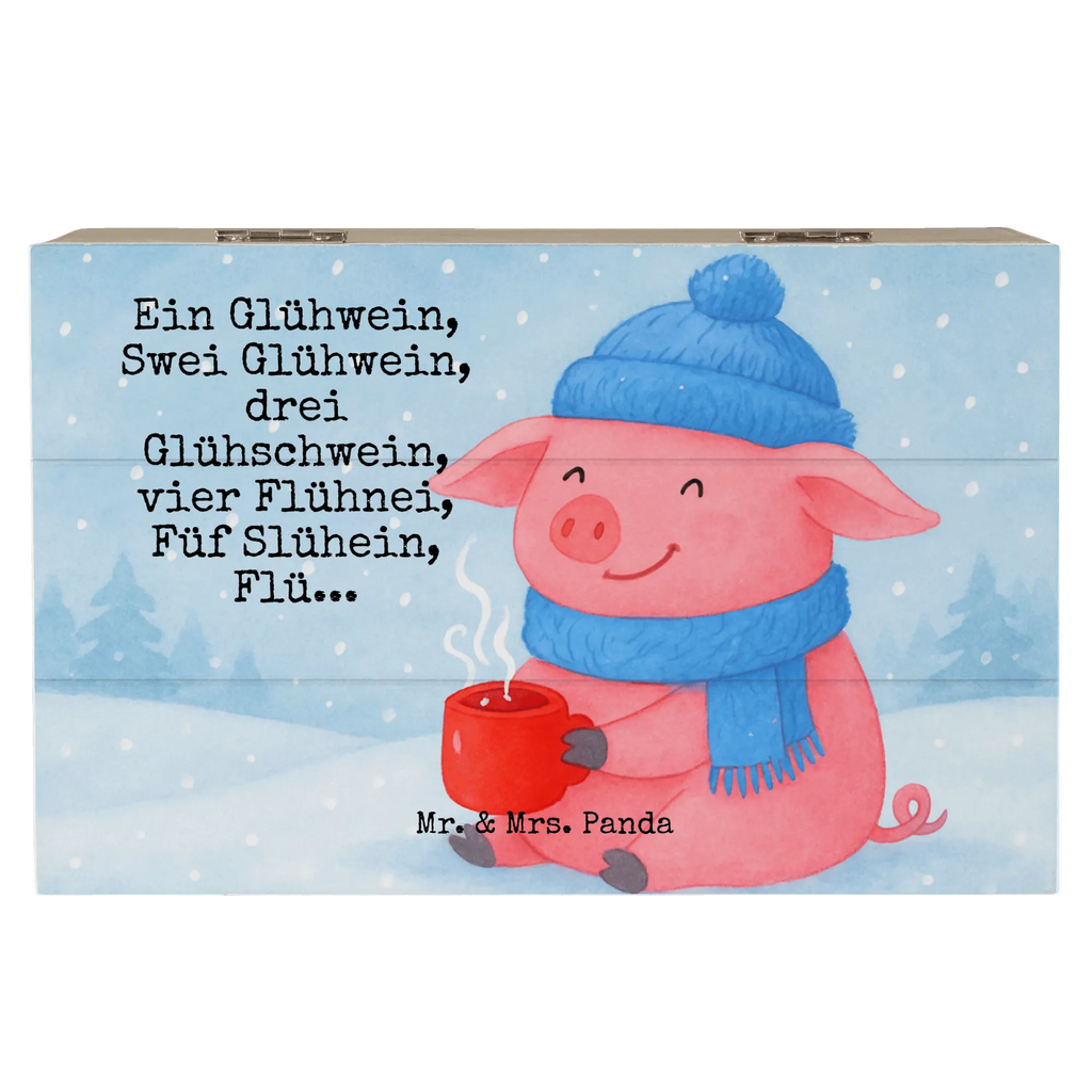 Holzkiste Schweinchen Glühwein Design Holzkiste, Kiste, Schatzkiste, Truhe, Schatulle, XXL, Erinnerungsbox, Erinnerungskiste, Dekokiste, Aufbewahrungsbox, Geschenkbox, Geschenkdose, Winter, Weihnachten, Weihnachtsdeko, Nikolaus, Advent, Heiligabend, Wintermotiv, Glühwein, Betrunken, Weihnachtsmarkt, Spruch