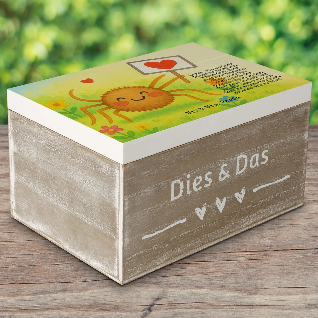 Wooden chest Spider Agatha Motivation Design Holzkiste, Kiste, Schatzkiste, Truhe, Schatulle, XXL, Erinnerungsbox, Erinnerungskiste, Dekokiste, Aufbewahrungsbox, Geschenkbox, Geschenkdose, Spinne Agathe, Spinne, Agathe, Videos, Merchandise, Motivation, Glück, Liebe, Vertrauen, Dankeschön