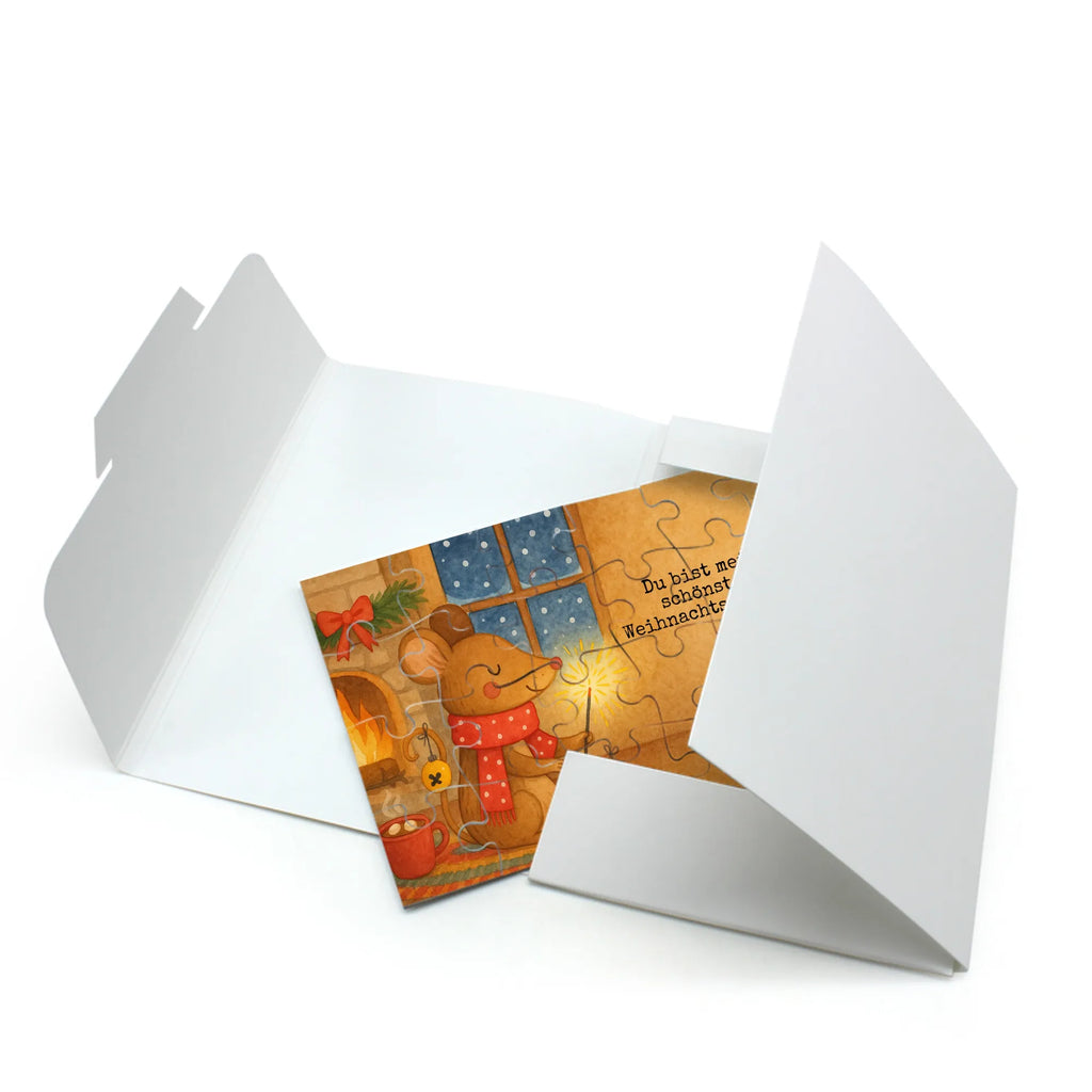 Puzzle Maus Weihnachten Design Puzzle, Wintermotiv, Advent, Heiligabend, Weihnachten, Winter, Nikolaus, Weihnachtsdeko, Mäuschen, Weihnachtsmotiv, Weihnachtsgruß, Maus, Weihnachtswunder, Frohe Weihnachten