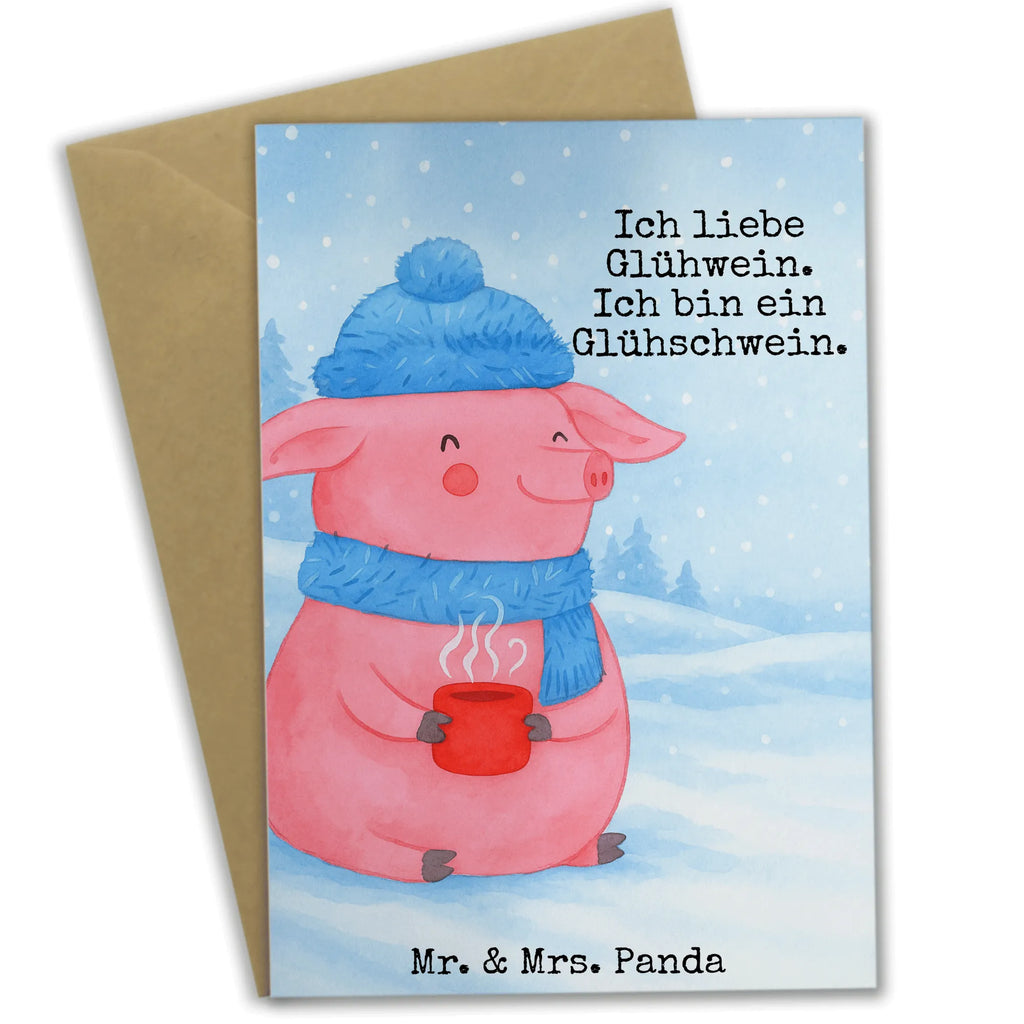Grußkarte Schwein Glühwein Design Grußkarte, Klappkarte, Einladungskarte, Glückwunschkarte, Hochzeitskarte, Geburtstagskarte, Karte, Ansichtskarten, Winter, Weihnachten, Weihnachtsdeko, Nikolaus, Advent, Heiligabend, Wintermotiv, Glühschwein, Glühwein, Weihnachtsmarkt, Punsch