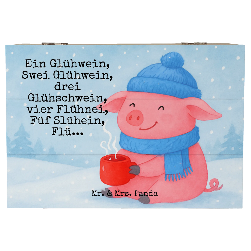 Holzkiste Schweinchen Glühwein Design Holzkiste, Kiste, Schatzkiste, Truhe, Schatulle, XXL, Erinnerungsbox, Erinnerungskiste, Dekokiste, Aufbewahrungsbox, Geschenkbox, Geschenkdose, Winter, Weihnachten, Weihnachtsdeko, Nikolaus, Advent, Heiligabend, Wintermotiv, Glühwein, Betrunken, Weihnachtsmarkt, Spruch