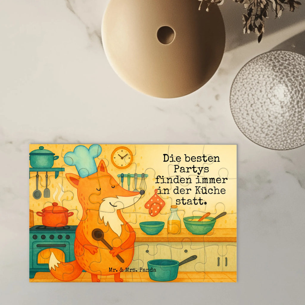 Puzzle Fuchs Koch Design Puzzle, Fuchs, Füchse, Koch Geschenk, Küche Deko, Küche Spruch, Party Spruch, witzig, Bäcker, Spruch lustig, Köche
