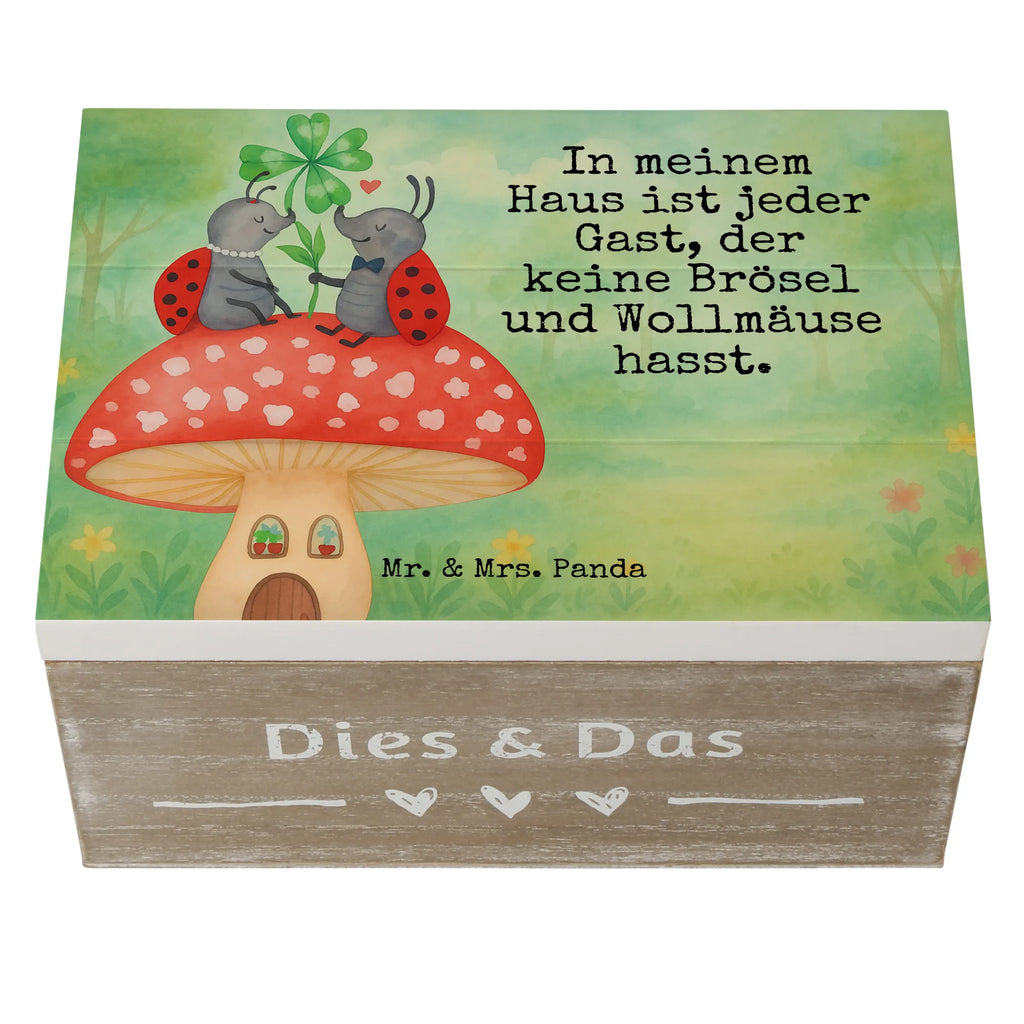 Skrzynia drewniana biedronka Muchomor Design Holzkiste, Kiste, Schatzkiste, Truhe, Schatulle, XXL, Erinnerungsbox, Erinnerungskiste, Dekokiste, Aufbewahrungsbox, Geschenkbox, Geschenkdose, Tiermotive, Gute Laune, lustige Sprüche, Tiere, Haus, Wohnung, zuhause, Fliegenpilz, Marienkäfer, Fleigenpilzhaus