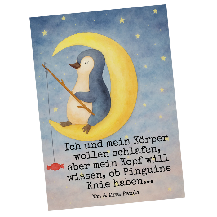 Postcard Penguin moon Design