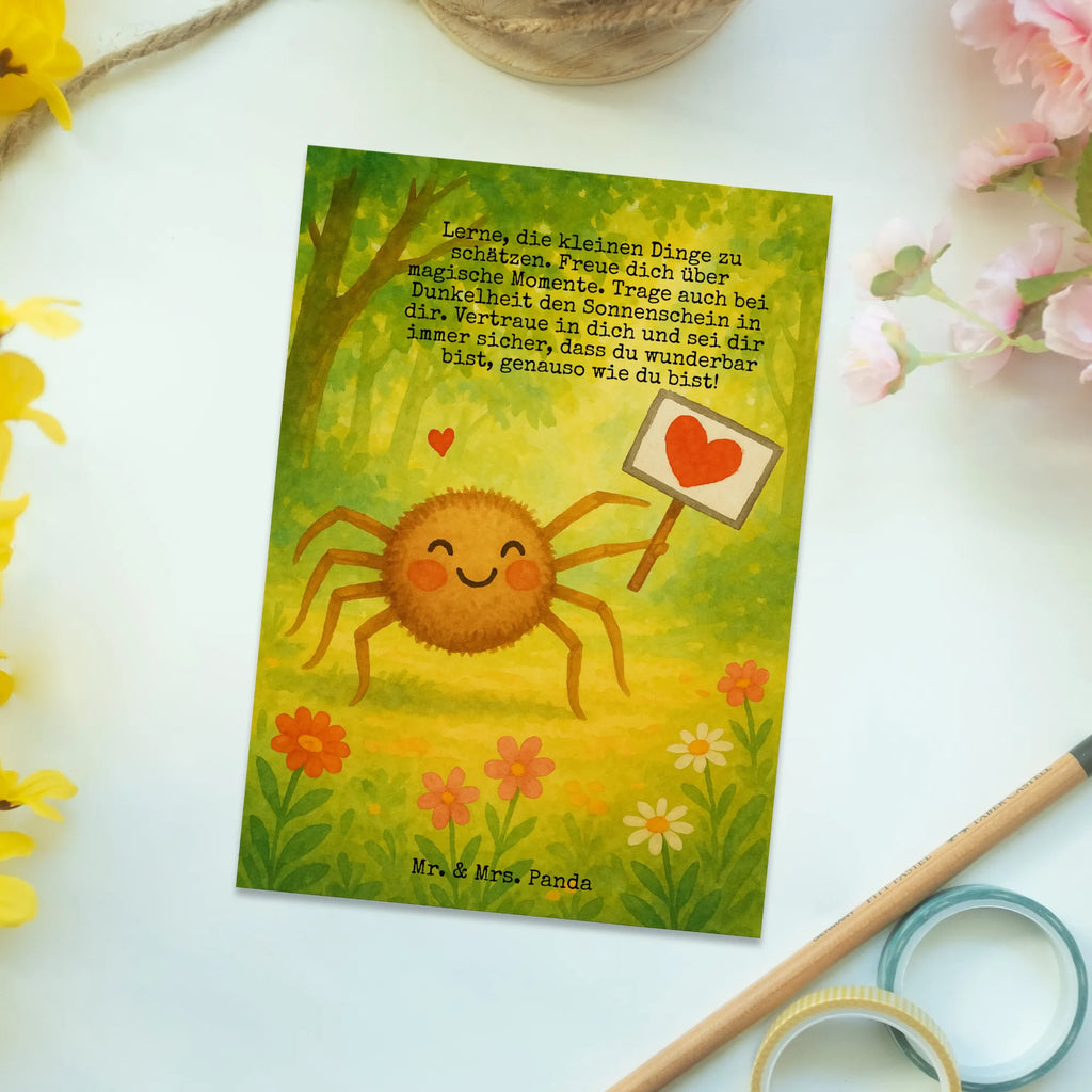 Postcard Spider Agatha Motivation Design Postkarte, Karte, Geschenkkarte, Grußkarte, Einladung, Ansichtskarte, Geburtstagskarte, Einladungskarte, Dankeskarte, Ansichtskarten, Einladung Geburtstag, Einladungskarten Geburtstag, Spinne Agathe, Spinne, Agathe, Videos, Merchandise, Motivation, Glück, Liebe, Vertrauen, Dankeschön