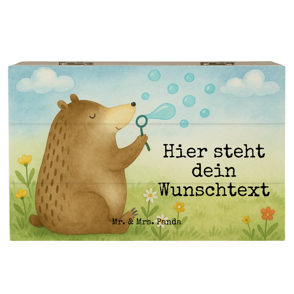 Personalisierte Holzkiste Bär Seifenblasen Design Schatulle mit Namen, Kiste mit Namen, Schatzkiste mit Namen, Truhe mit Namen, Holzkiste Personalisiert, Schatulle Personalisiert, mit Namen, Schatzkiste Personalisiert, Erinnerungsbox mit Namen, Holzkiste mit Namen, Erinnerungskiste Personalisiert, Kiste Personalisiert, Aufbewahrungsbox Personalisiert, Dekokiste Personalisiert, Truhe Personalisiert, Erinnerungskiste, Dekokiste mit Namen, GEschenkdose personalisiert, Geschenkbox personalisiert, Erinnerungsbox Personalisiert, Aufbewahrungsbox mit Namen, Bär, Teddy, Teddybär, Seifenblasen Bär Lustig Sein Glücklich Traurig Happy
