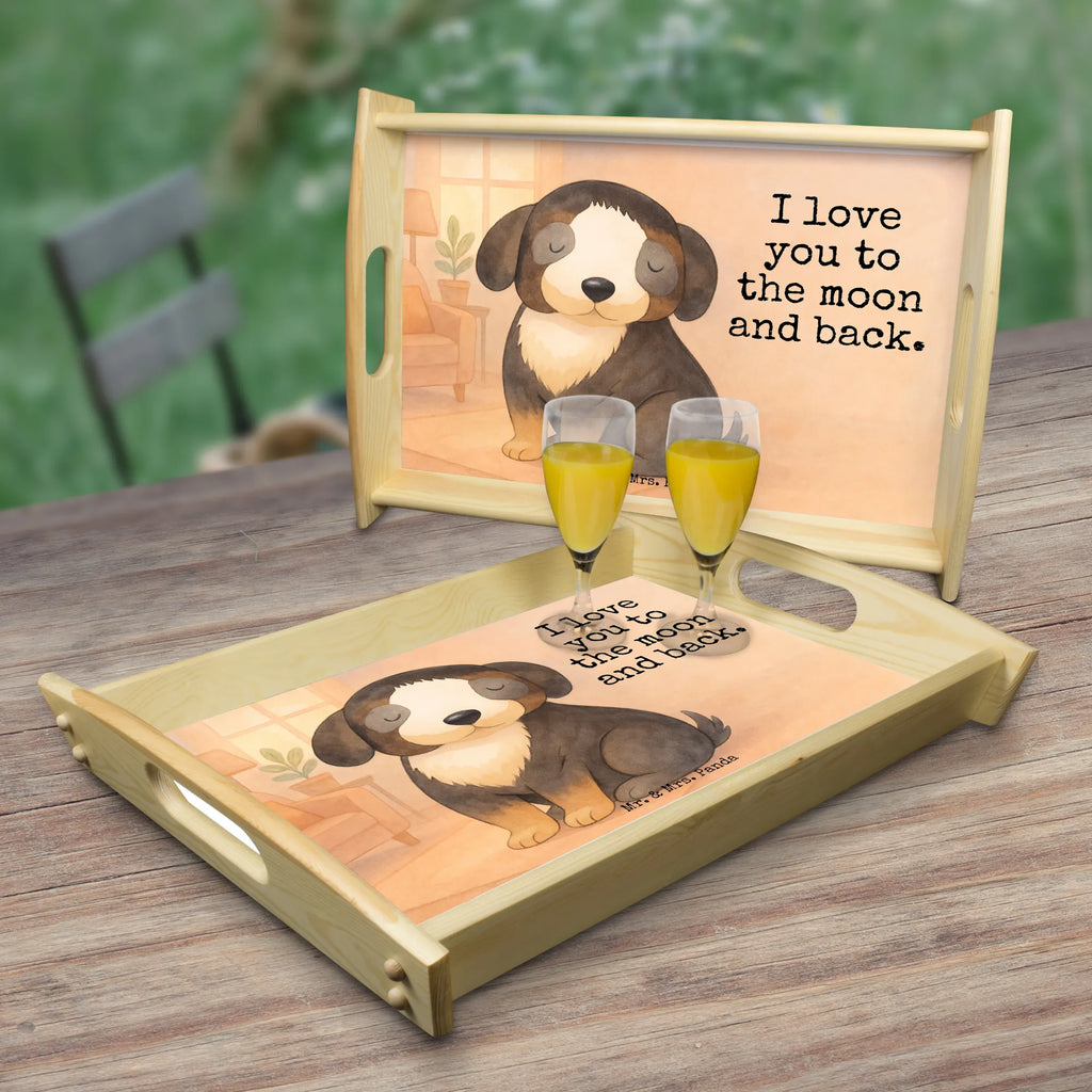 Serviertablett Hund Entspannen Design Serviertablett, Tablett, Holztablett, Küchentablett, Dekotablett, Frühstückstablett, Hund, Hundemotiv, Haustier, Hunderasse, Tierliebhaber, Hundebesitzer, Sprüche, schwarzer Hund, Hundeliebe, Liebe, Hundeglück