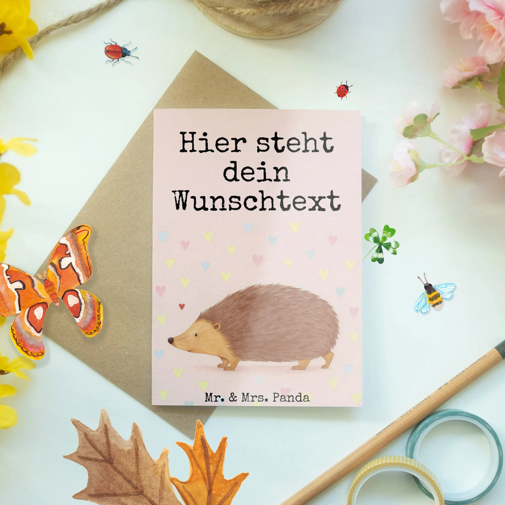 Personalisierte Grußkarte Igel Herzen Design Grußkarte als Geldgeschenk, Grußkarte selbst gestalten, Grußkarte selber drucken, Grußkarte mit persönlichen Nachrichten, Personalisierte Geburtstagskarte, Personalisierte Grußkarte, Grußkarte mit Namen, Grußkarten personalisiert, Personalisierte Hochzeitskarte, Personalisierte Karte, Personalisiertere Klappkarte, Personalisierte Glückwunschkarte, Personalisierte Einladungskarte, Tiermotive, Gute Laune, lustige Sprüche, Tiere, Herzen, Vertrauen, Igel, Kuss, Liebe, Leben, Herz