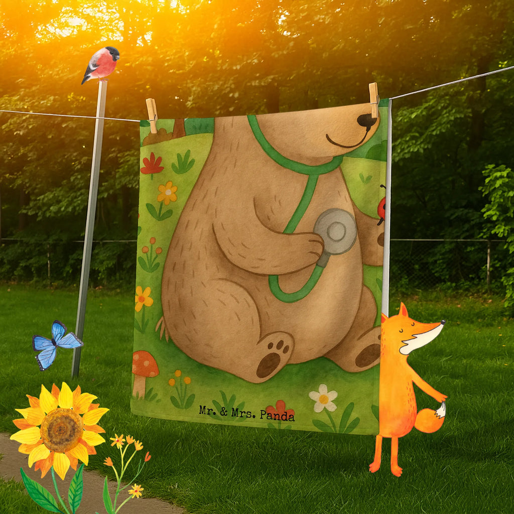 Personalisiertes Badehandtuch Bär Arzt Design Personalisiertes Badetuch, Duschtuch mit Namen, Strandtuch mit Namen, Badetuch mit Namen, Kinder Handtuch mit Namen, Saunatuch mit Namen, Personalisiertes Handtuch, Bär, Teddy, Teddybär, Professorin, Ärztin, Arzt, Professor, Doktor, Doktorin