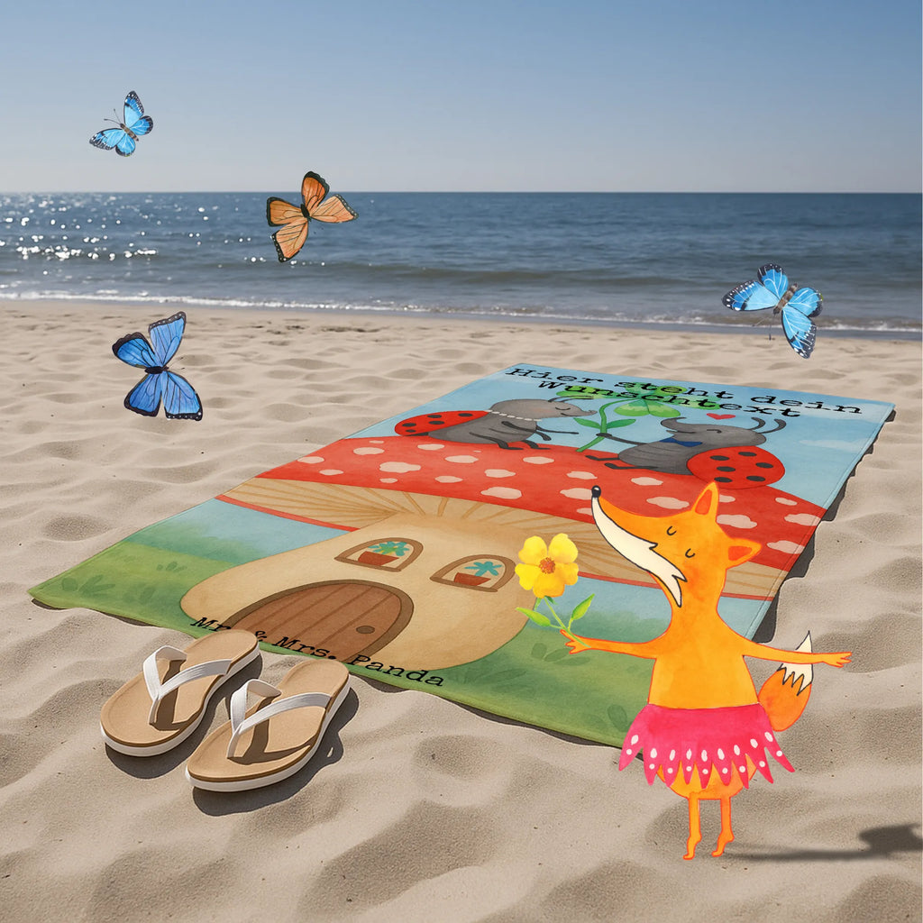 Personalisiertes Badehandtuch Marienkäfer Fliegenpilz Design Kinder Handtuch mit Namen, Personalisiertes Badetuch, Strandtuch mit Namen, Saunatuch mit Namen, Badetuch mit Namen, Duschtuch mit Namen, Personalisiertes Handtuch, Tiermotive, Gute Laune, lustige Sprüche, Tiere, Fliegenpilz, Wohnung, zuhause, Fleigenpilzhaus, Haus, Marienkäfer
