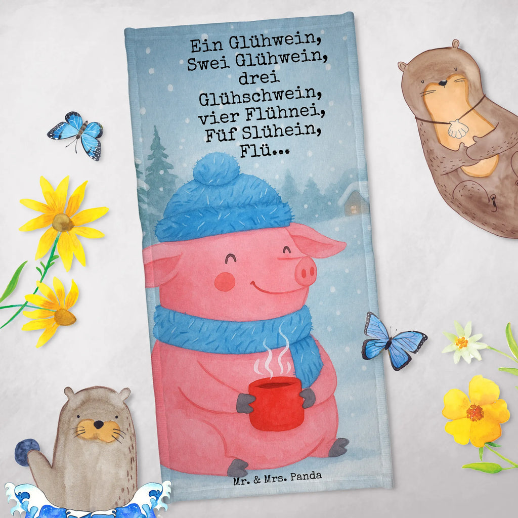 Badehandtuch Schweinchen Glühwein Design Duschtuch, Badetuch, Strandtuch, Saunatuch, Kinder Handtuch, Winter, Weihnachten, Weihnachtsdeko, Nikolaus, Advent, Heiligabend, Wintermotiv, Glühwein, Betrunken, Weihnachtsmarkt, Spruch
