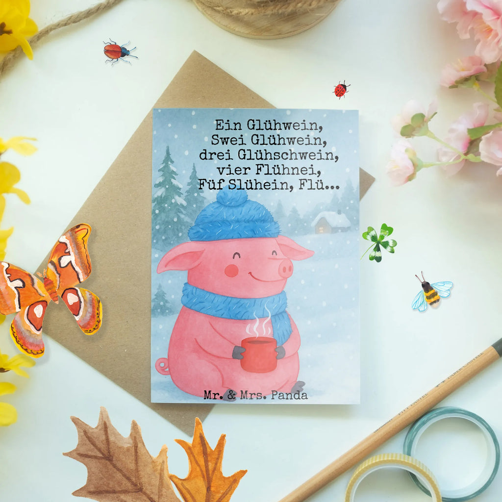 Grußkarte Schweinchen Glühwein Design Grußkarte, Klappkarte, Einladungskarte, Glückwunschkarte, Hochzeitskarte, Geburtstagskarte, Karte, Ansichtskarten, Winter, Weihnachten, Weihnachtsdeko, Nikolaus, Advent, Heiligabend, Wintermotiv, Glühwein, Betrunken, Weihnachtsmarkt, Spruch