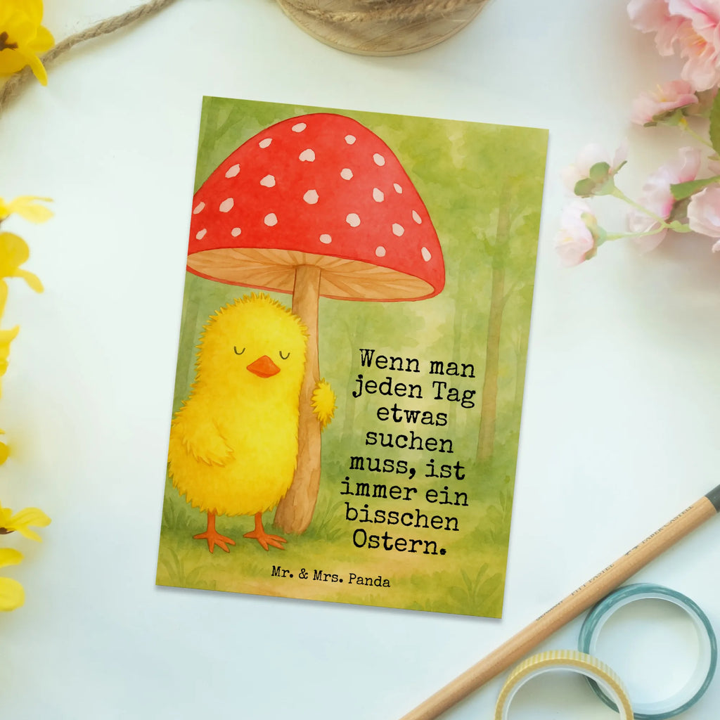 Postkarte Küken Fliegenpilz Design Postkarte, Karte, Geschenkkarte, Grußkarte, Einladung, Ansichtskarte, Geburtstagskarte, Einladungskarte, Dankeskarte, Ansichtskarten, Einladung Geburtstag, Einladungskarten Geburtstag, Ostern, Osterhase, Ostergeschenke, Osternest, Osterdeko, Geschenke zu Ostern, Ostern Geschenk, Ostergeschenke Kinder, Ostern Kinder, Küken, Fliegenpilz, Glückspilz, Frohe Ostern, Ostergrüße