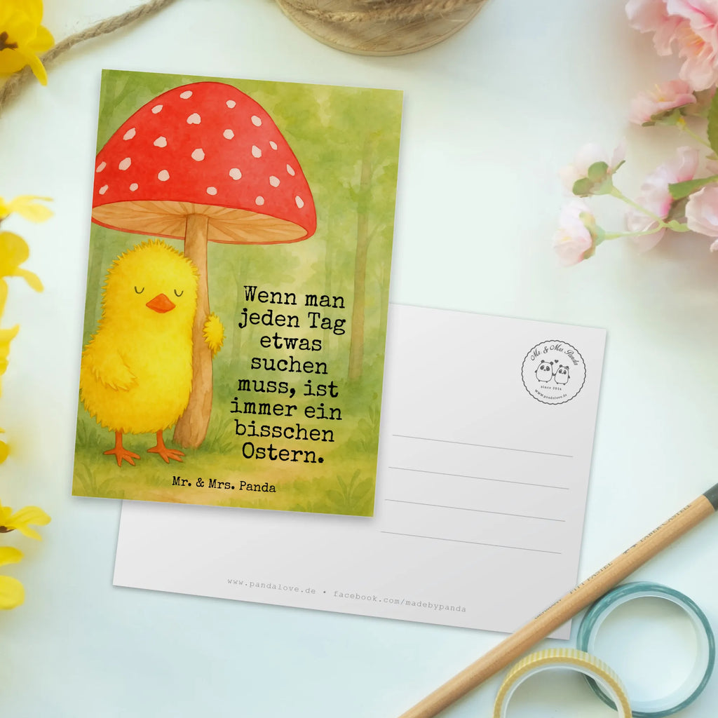 Postkarte Küken Fliegenpilz Design Postkarte, Karte, Geschenkkarte, Grußkarte, Einladung, Ansichtskarte, Geburtstagskarte, Einladungskarte, Dankeskarte, Ansichtskarten, Einladung Geburtstag, Einladungskarten Geburtstag, Ostern, Osterhase, Ostergeschenke, Osternest, Osterdeko, Geschenke zu Ostern, Ostern Geschenk, Ostergeschenke Kinder, Ostern Kinder, Küken, Fliegenpilz, Glückspilz, Frohe Ostern, Ostergrüße