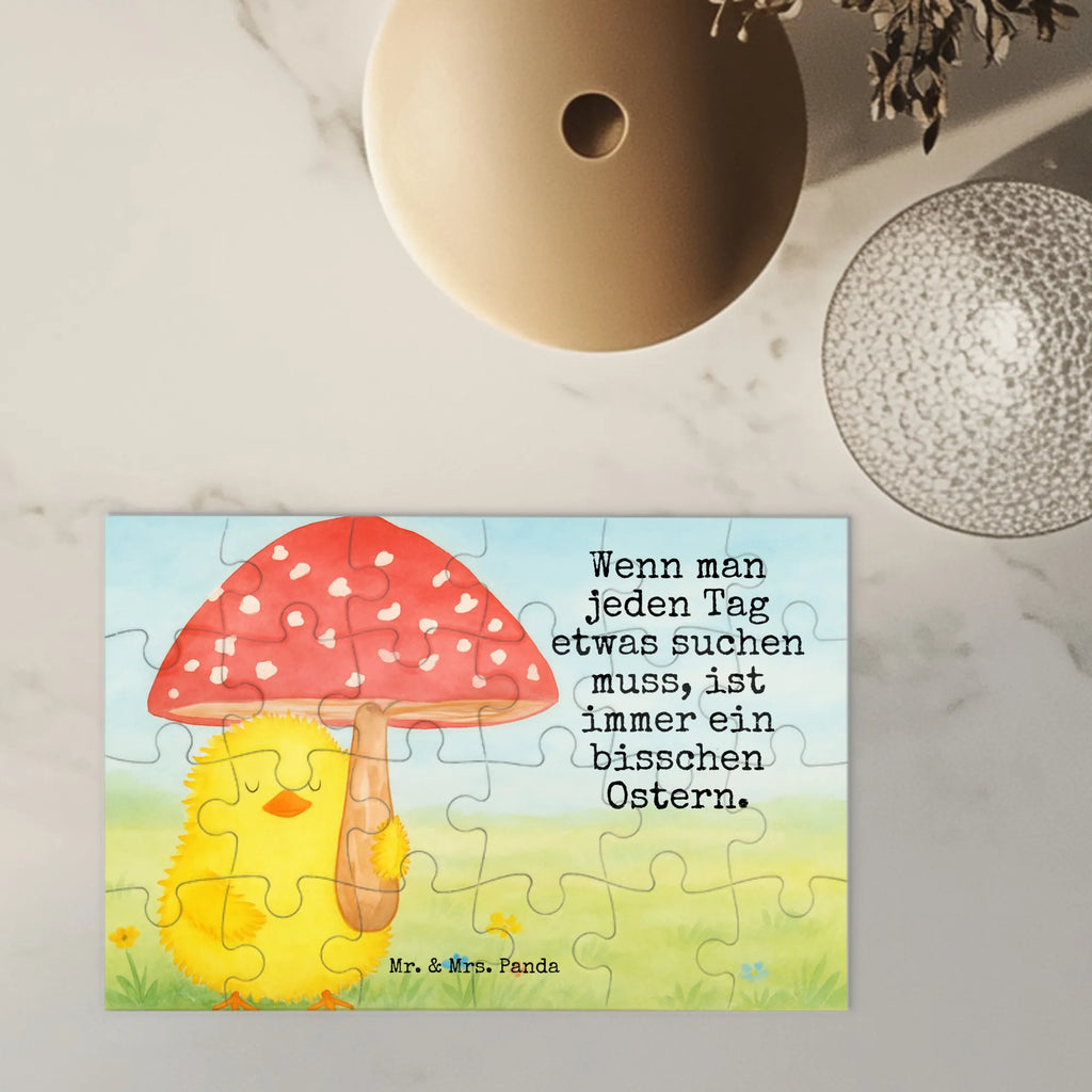 Puzzle chick toadstool Design Puzzle, Ostern, Osterhase, Ostergeschenke, Osternest, Osterdeko, Geschenke zu Ostern, Ostern Geschenk, Ostergeschenke Kinder, Ostern Kinder, Küken, Fliegenpilz, Glückspilz, Frohe Ostern, Ostergrüße