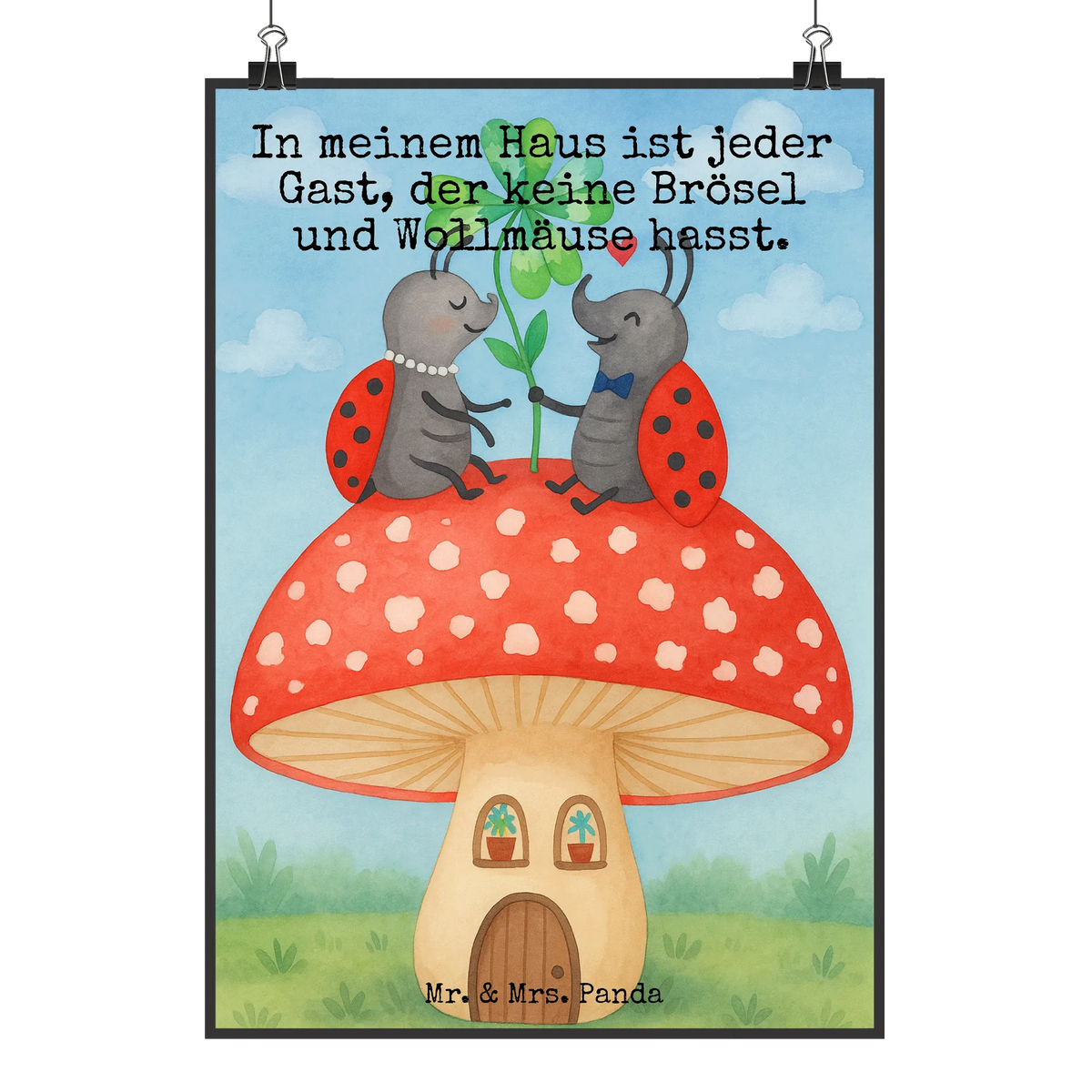 Plakat biedronka Muchomor Design Motywy zwierzęce, dobra energia, zabawne powiedzonka, zwierzęta