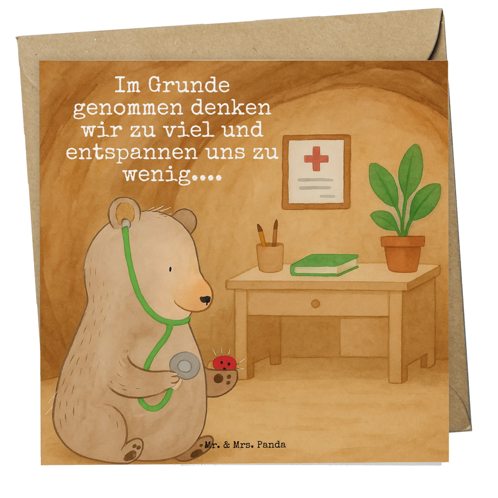 Deluxe Karte Bär Arzt Design Karte, Grußkarte, Klappkarte, Einladungskarte, Glückwunschkarte, Hochzeitskarte, Geburtstagskarte, Hochwertige Grußkarte, Hochwertige Klappkarte, Bär, Teddy, Teddybär, Arzt, Ärztin, Doktor, Professor, Doktorin, Professorin