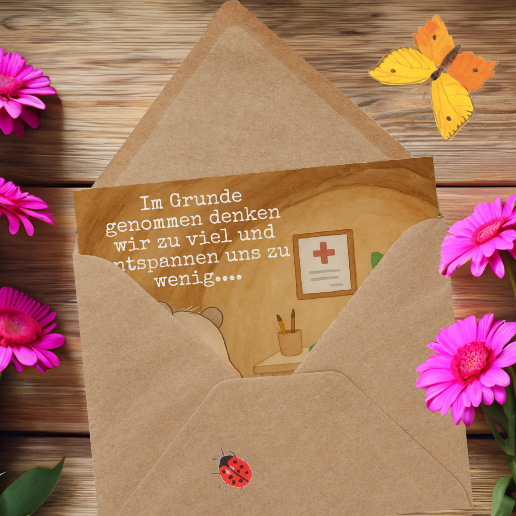 Deluxe Karte Bär Arzt Design Karte, Grußkarte, Klappkarte, Einladungskarte, Glückwunschkarte, Hochzeitskarte, Geburtstagskarte, Hochwertige Grußkarte, Hochwertige Klappkarte, Bär, Teddy, Teddybär, Arzt, Ärztin, Doktor, Professor, Doktorin, Professorin