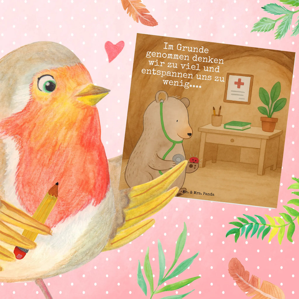 Deluxe Karte Bär Arzt Design Karte, Grußkarte, Klappkarte, Einladungskarte, Glückwunschkarte, Hochzeitskarte, Geburtstagskarte, Hochwertige Grußkarte, Hochwertige Klappkarte, Bär, Teddy, Teddybär, Arzt, Ärztin, Doktor, Professor, Doktorin, Professorin