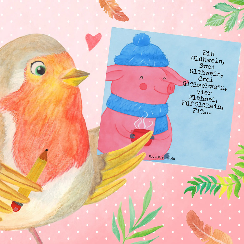 Deluxe Karte Schweinchen Glühwein Design Karte, Grußkarte, Klappkarte, Einladungskarte, Glückwunschkarte, Hochzeitskarte, Geburtstagskarte, Hochwertige Grußkarte, Hochwertige Klappkarte, Winter, Weihnachten, Weihnachtsdeko, Nikolaus, Advent, Heiligabend, Wintermotiv, Glühwein, Betrunken, Weihnachtsmarkt, Spruch