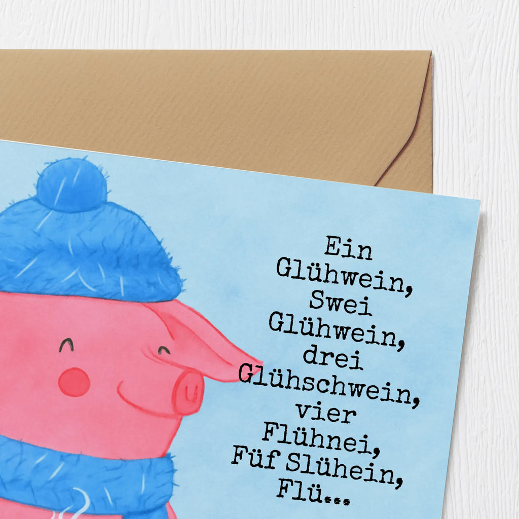Deluxe Karte Schweinchen Glühwein Design Karte, Grußkarte, Klappkarte, Einladungskarte, Glückwunschkarte, Hochzeitskarte, Geburtstagskarte, Hochwertige Grußkarte, Hochwertige Klappkarte, Winter, Weihnachten, Weihnachtsdeko, Nikolaus, Advent, Heiligabend, Wintermotiv, Glühwein, Betrunken, Weihnachtsmarkt, Spruch
