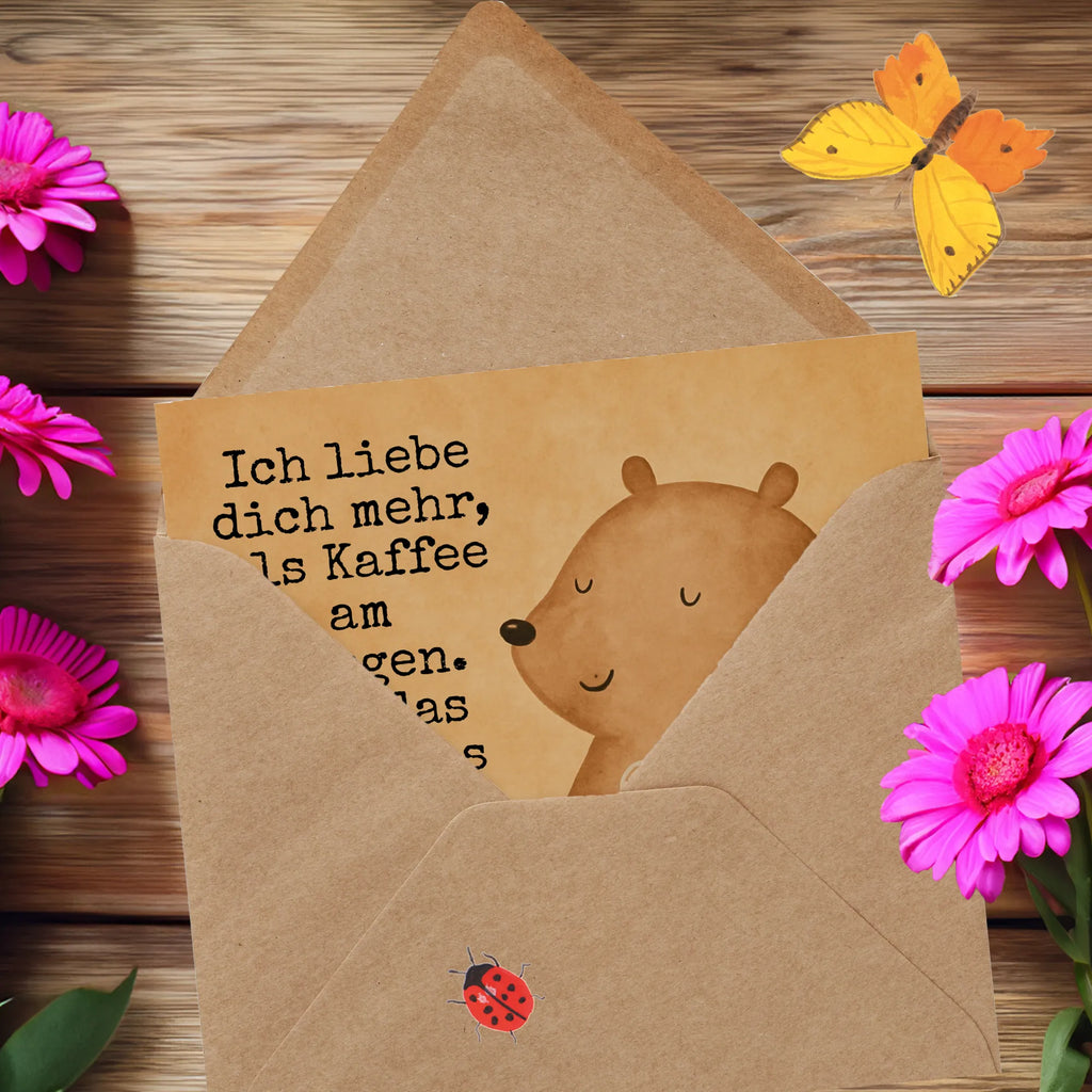 Deluxe Karte Bär Morgenkaffee Design Karte, Grußkarte, Klappkarte, Einladungskarte, Glückwunschkarte, Hochzeitskarte, Geburtstagskarte, Hochwertige Grußkarte, Hochwertige Klappkarte, Liebe, Partner, Freund, Freundin, Ehemann, Ehefrau, Heiraten, Verlobung, Heiratsantrag, Liebesgeschenk, Jahrestag, Hocheitstag, Valentinstag, Geschenk für Frauen, Hochzeitstag, Mitbringsel, Geschenk für Freundin, Geschenk für Partner, Liebesbeweis, für Männer, für Ehemann