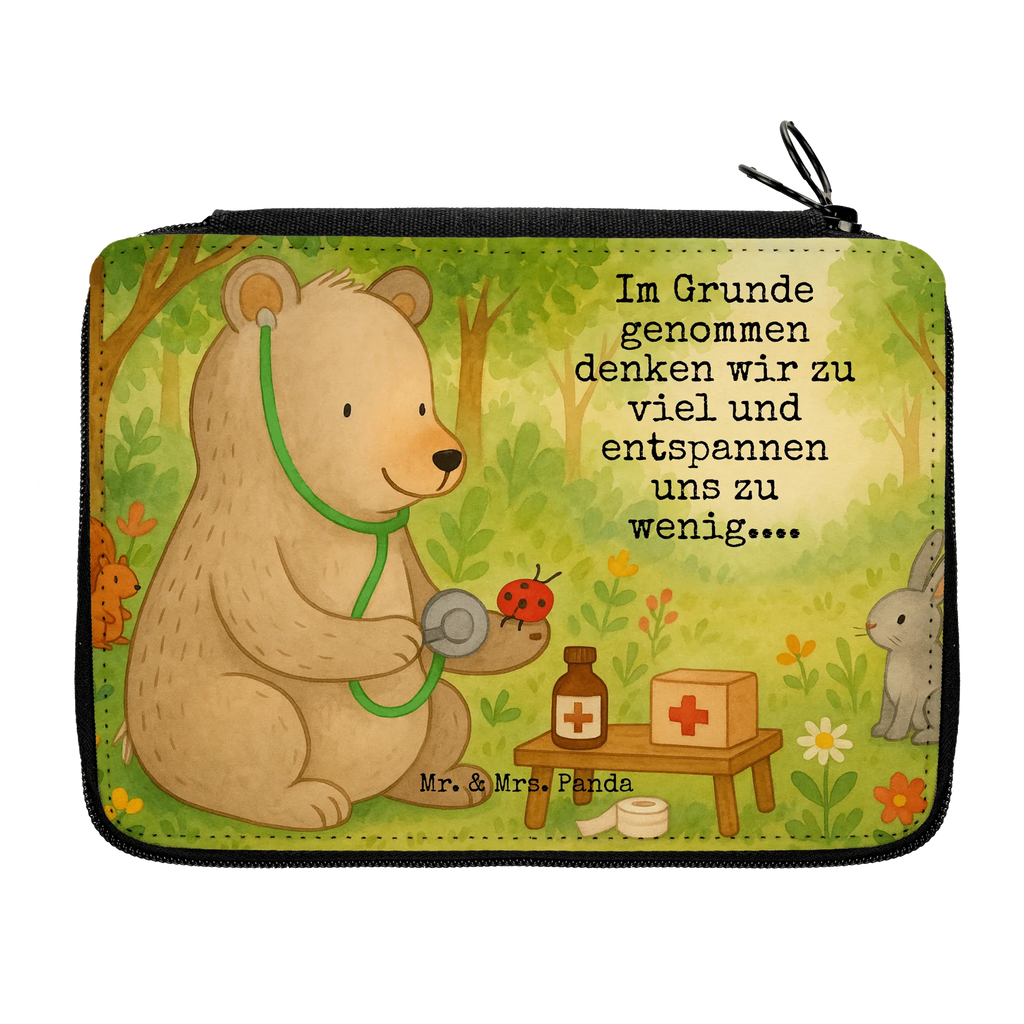 Leather folder bear Physician Design Federmappe, Stiftetasche, Stifte Etui, Schule, Einschulung, Geschenk, Kind, Schüler, Schülerin, Stifterolle, Federmäppchen, Motiv, Grundschule, Federmäppchen bedruckt, Büro Stifte Etui, Bestückte Federmappe, Kinder Federmappe, Federmappe Einschulung, Bär, Teddy, Teddybär, Arzt, Ärztin, Doktor, Professor, Doktorin, Professorin