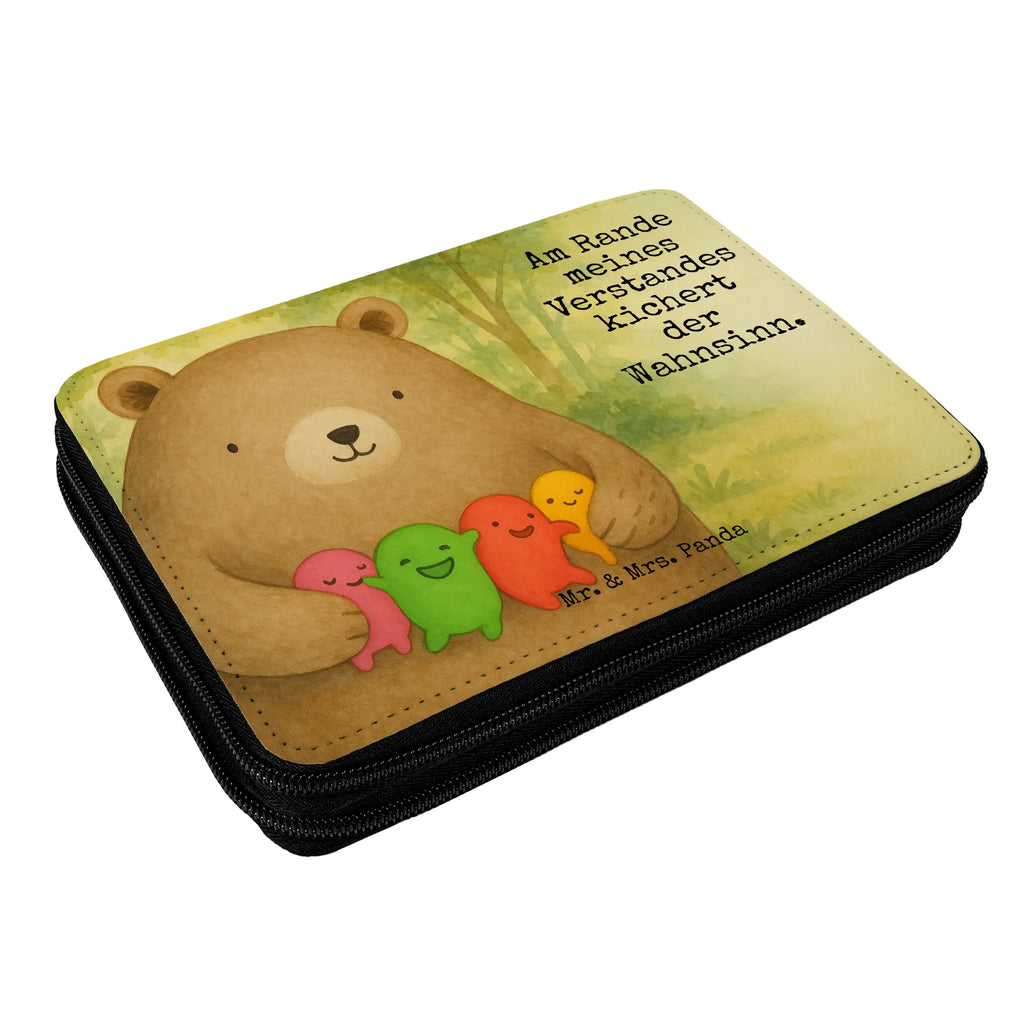 Federmappe Bär Gefühl Design Federmappe, Stiftetasche, Stifte Etui, Schule, Einschulung, Geschenk, Kind, Schüler, Schülerin, Stifterolle, Federmäppchen, Motiv, Grundschule, Federmäppchen bedruckt, Büro Stifte Etui, Bestückte Federmappe, Kinder Federmappe, Federmappe Einschulung, Bär, Teddy, Teddybär, Wahnsinn, Verrückt, Durchgedreht