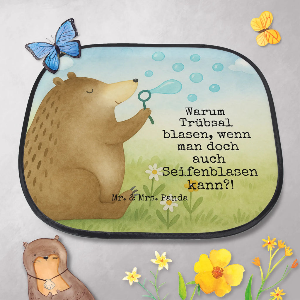 Car sun shade bear soap bubbles Design family, back seat, gift, sun protection, car, children, windows, sun visor, bear, teddy, teddy bear, cuddly toy, Soap Bubbles Bear Funny Being Happy Sad Happy