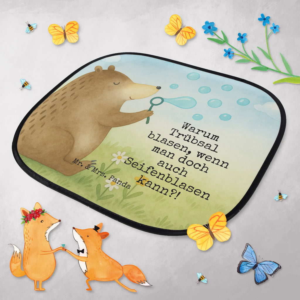 Car sun shade bear soap bubbles Design family, back seat, gift, sun protection, car, children, windows, sun visor, bear, teddy, teddy bear, cuddly toy, Soap Bubbles Bear Funny Being Happy Sad Happy