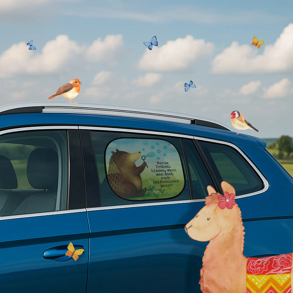 Car sun shade bear soap bubbles Design family, back seat, gift, sun protection, car, children, windows, sun visor, bear, teddy, teddy bear, cuddly toy, Soap Bubbles Bear Funny Being Happy Sad Happy