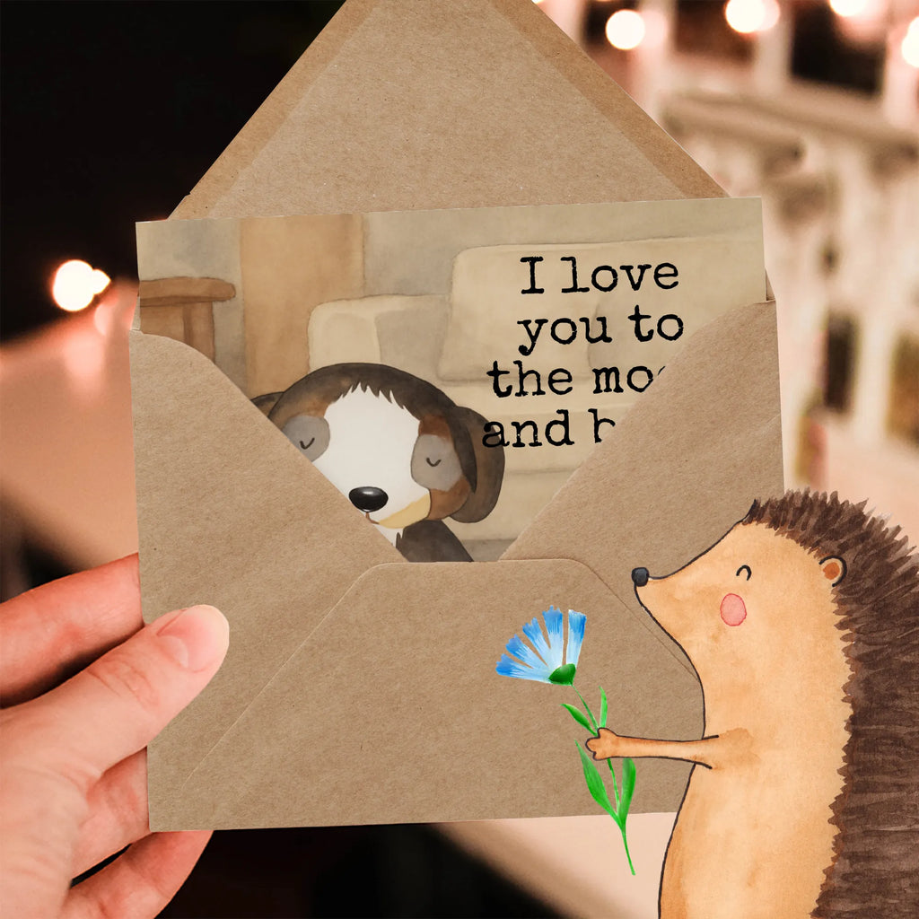 Deluxe Card Dog Relax Design Karte, Grußkarte, Klappkarte, Einladungskarte, Glückwunschkarte, Hochzeitskarte, Geburtstagskarte, Hochwertige Grußkarte, Hochwertige Klappkarte, Hund, Hundemotiv, Haustier, Hunderasse, Tierliebhaber, Hundebesitzer, Sprüche, schwarzer Hund, Hundeliebe, Liebe, Hundeglück