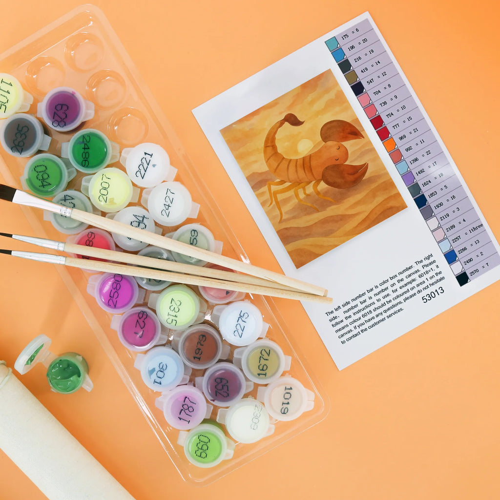 Malen nach Zahlen Sternzeichen Skorpion Design Malen, Kunstwerk, Baseln, DIY, Bastelidee, Malen nach Zahlen, Künstler, Ausmalbild, Kreativität, Tierkreiszeichen, Sternzeichen, Horoskop, Astrologie, Aszendent, Geschenk Oktober, Geburtstag November, Geschenk November, Skorpion Geschenk, Skorpione, Geburtstag Oktober, Skorpion Sternzeichen