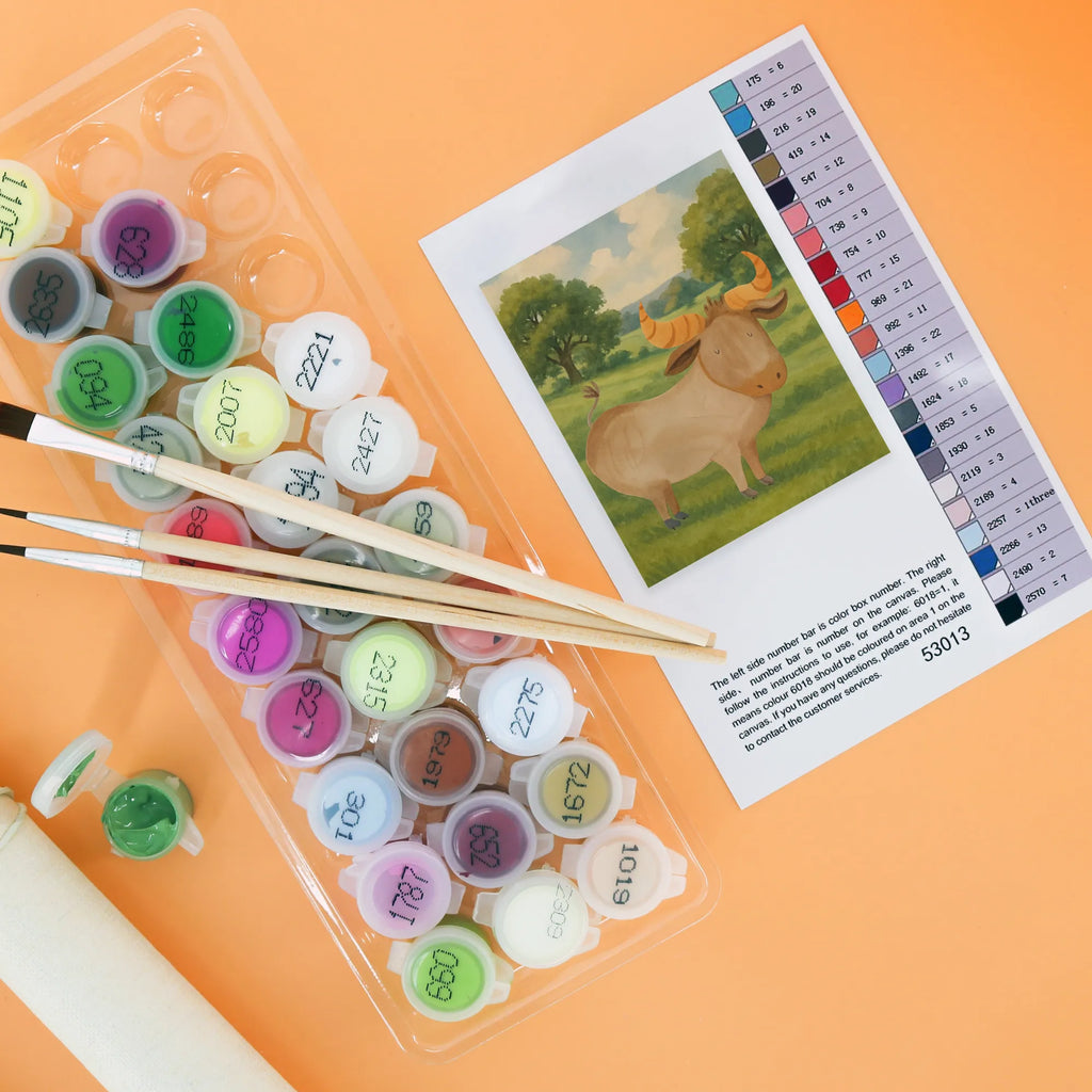 Paint by Numbers Star sign bull Design Baseln, Malen nach Zahlen, Bastelidee, Kreativität, Künstler, DIY, Kunstwerk, Ausmalbild, Malen, Tierkreiszeichen, Sternzeichen, Horoskop, Astrologie, Aszendent, Rind, Stier, Ochse, Stier Sternzeichen, Geschenk Mai, Geburtstag Mai, Stier Geschenk, Geburtstag April, Geschenk April